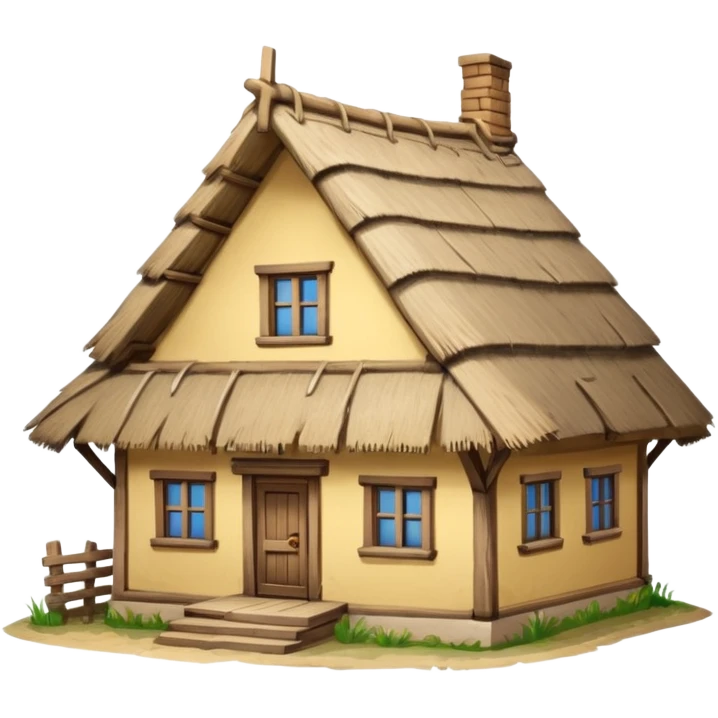 Ukrainian house with a thatched roof emoji