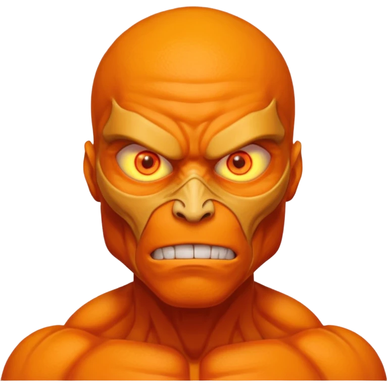 orange mutant human emoji