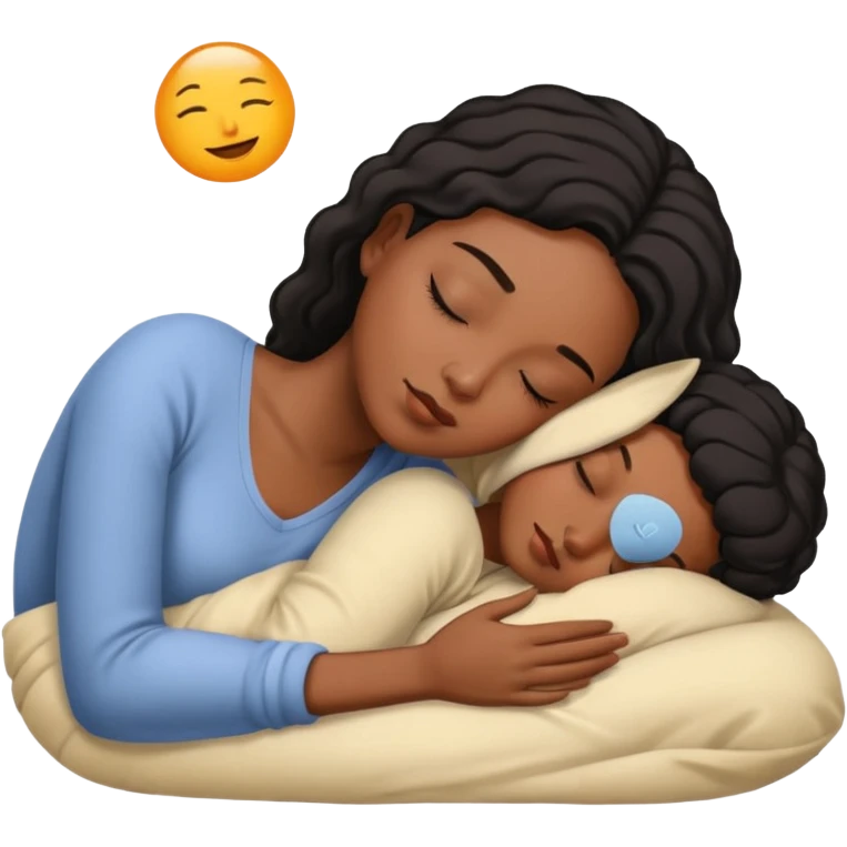 black woman sleeping emoji