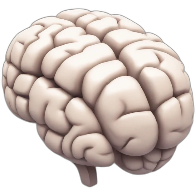 isometric brain emoji
