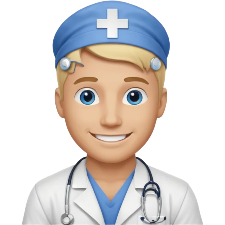 Shirtless Muscular blonde guy nurse emoji