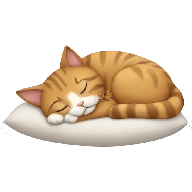 a sleeping cat emoji