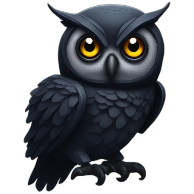 dark cyberpunk owl dark eyes emoji