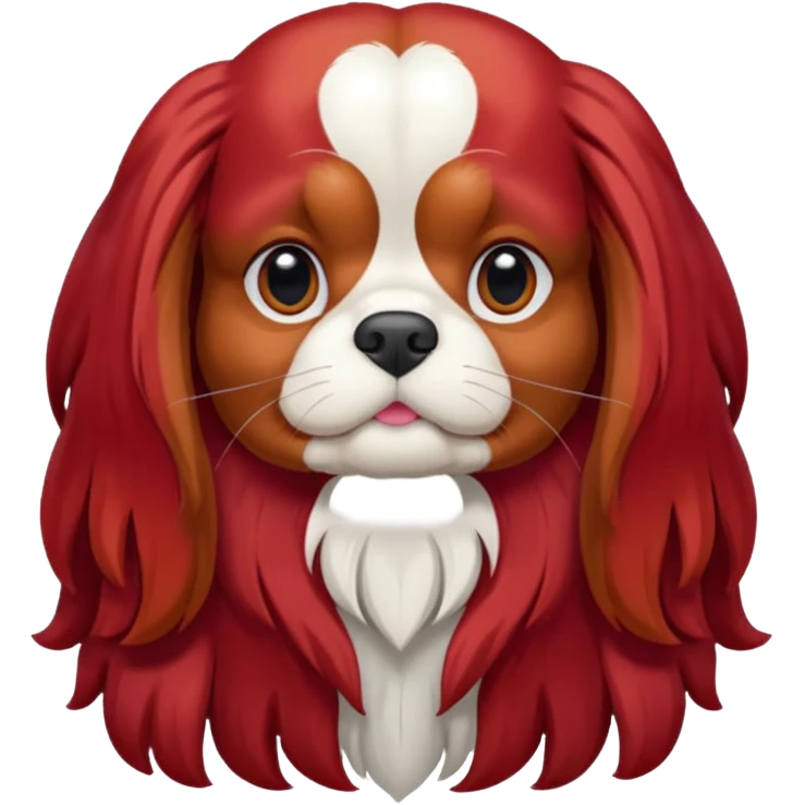 ruby colored king charles cavalier emoji