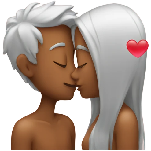 Kiss with a heart emoji