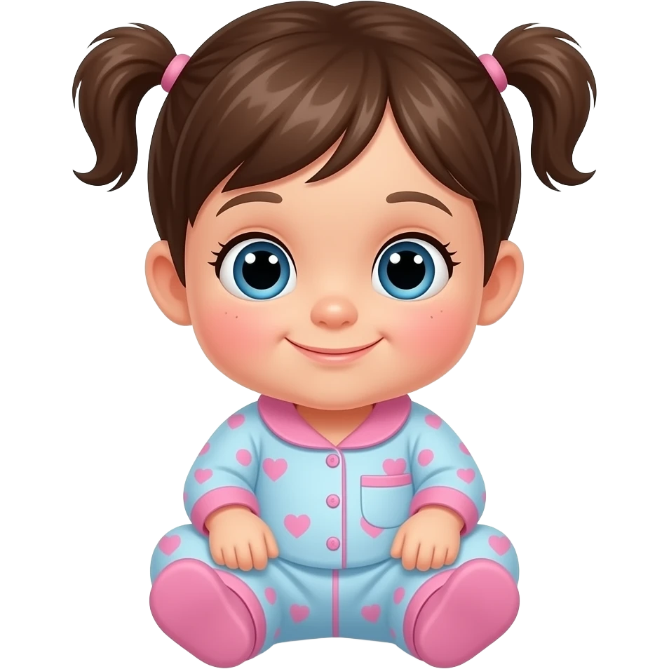 Quiero una niña bebe con pijama emoji