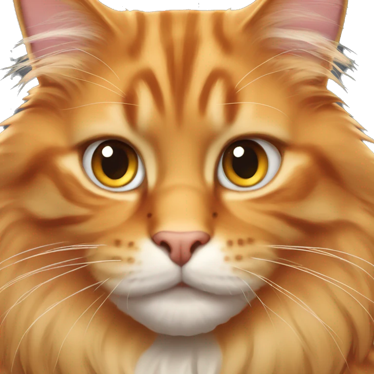 Big orange cat mainecoon  emoji