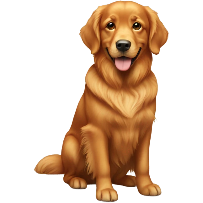 Red golden retriever  emoji