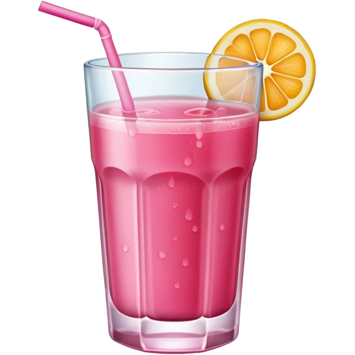 Make a glass of pink juice  emoji