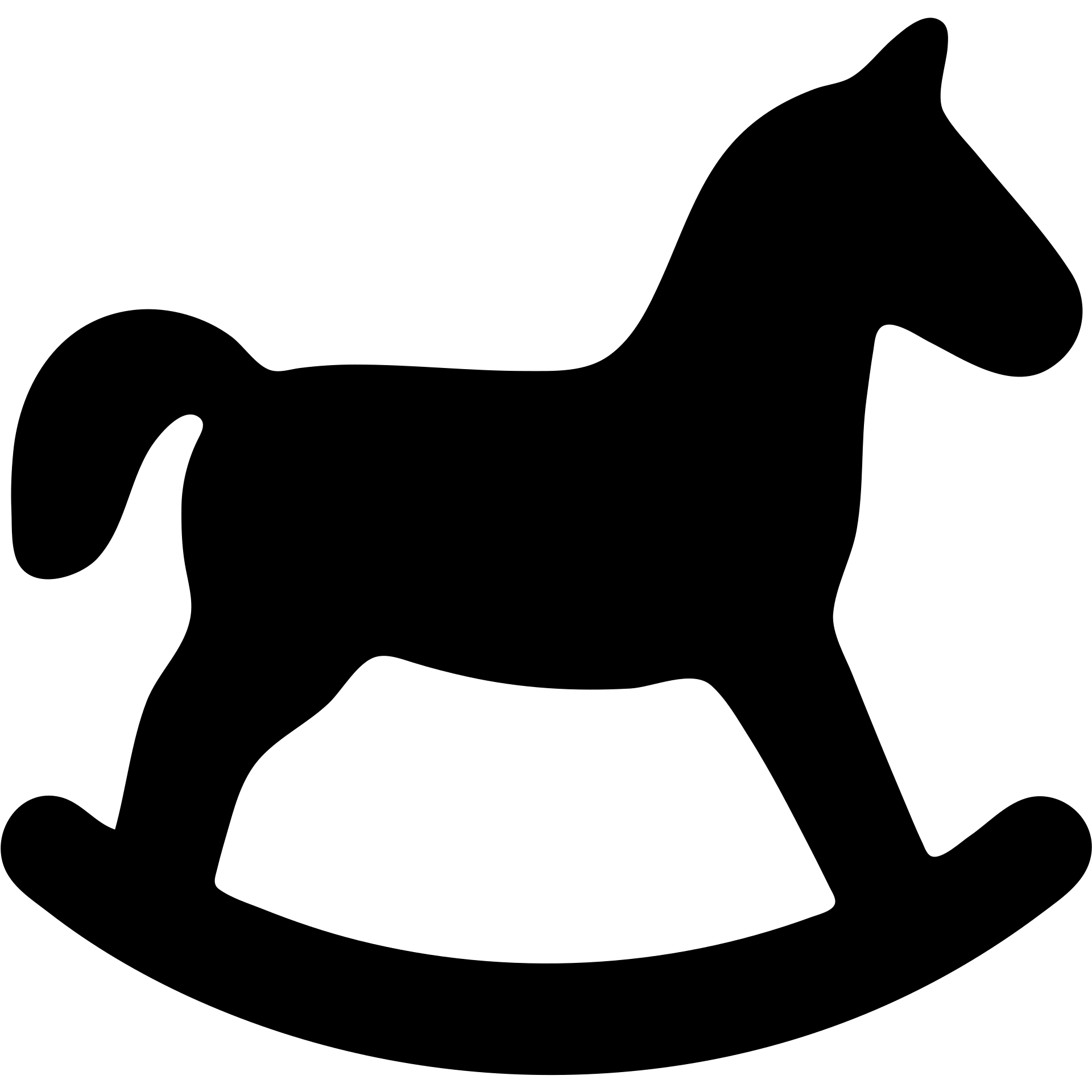 solid filled rocking horse icon emoji