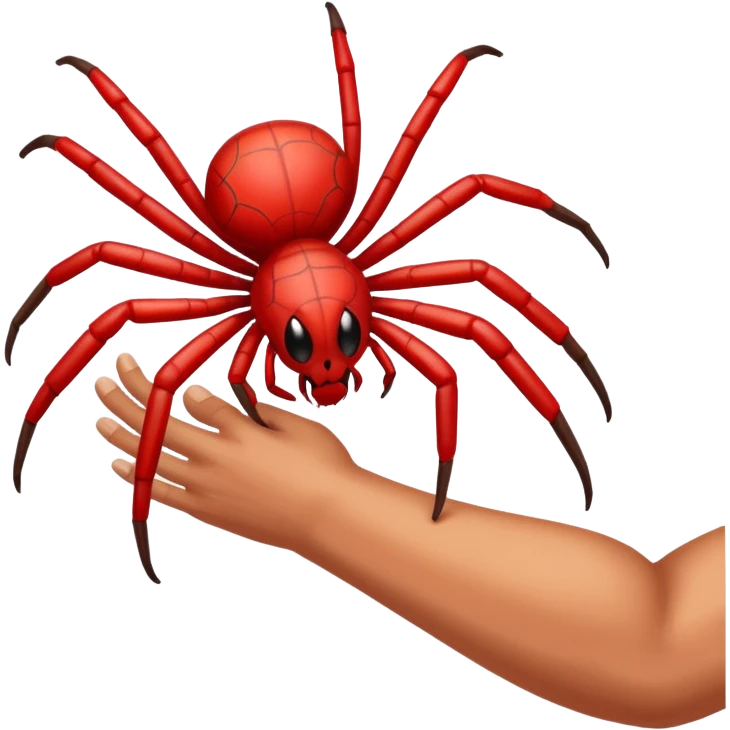 spider biting arm emoji