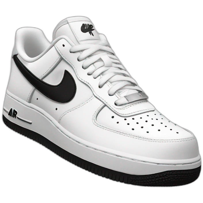 Air force 1 wite and black emoji
