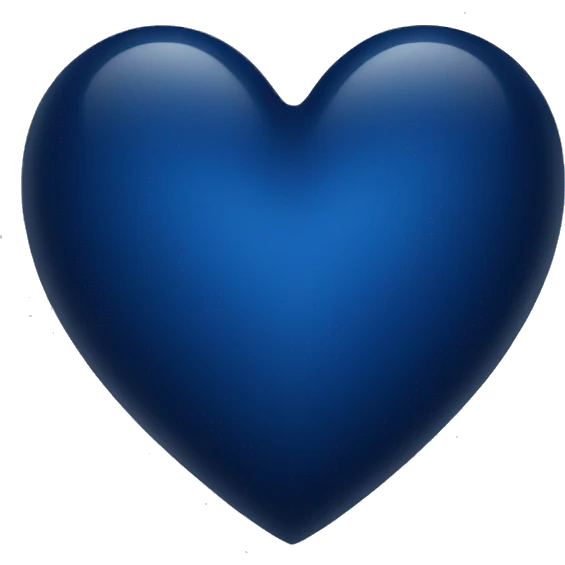 Dark blue heart  emoji