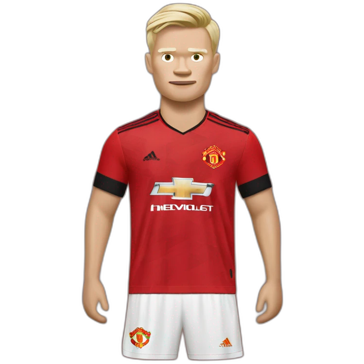 Erling haaland with manchester united kit emoji