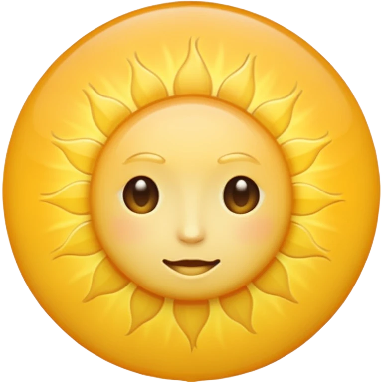 Pale yellow sun emoji