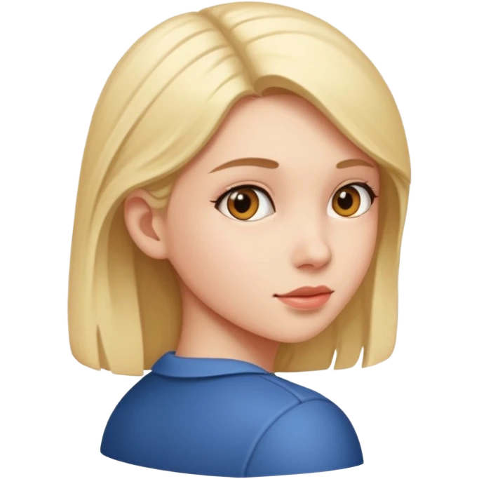 A girl looking back emoji