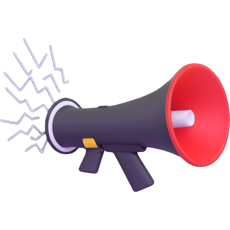 megaphone with sound waves emoji