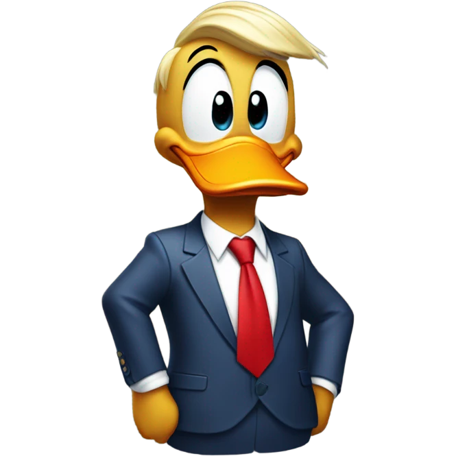 Donald Duck as Donald trump emoji