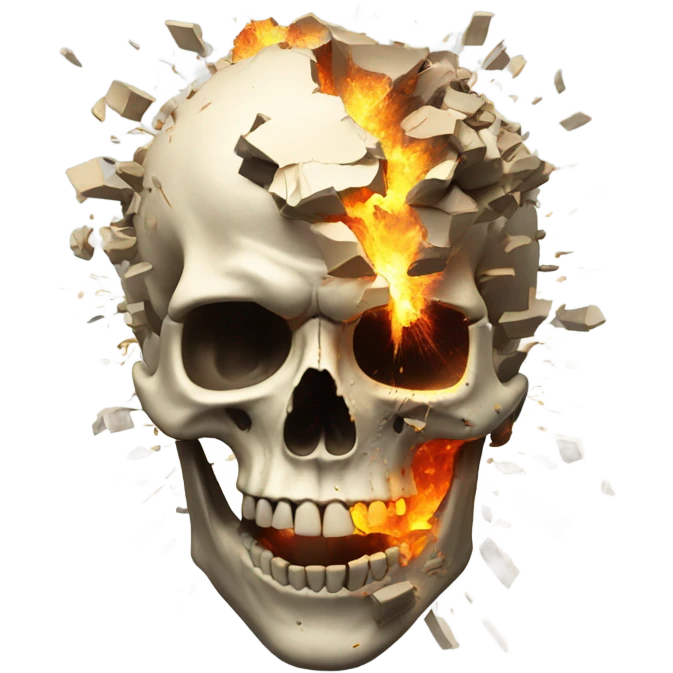 skull face explode emoji