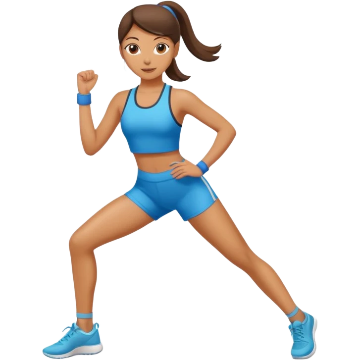 aerobic doing girl emoji