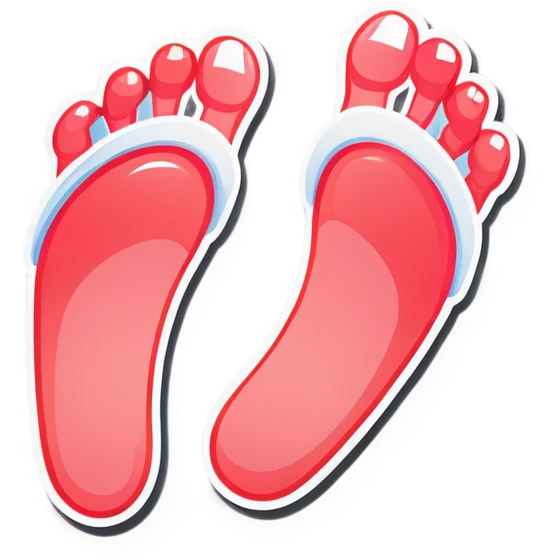 Happy toe nail emoji