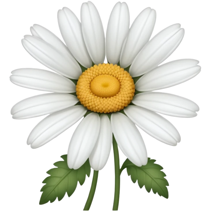 A white flower symbolising daisy flower emoji