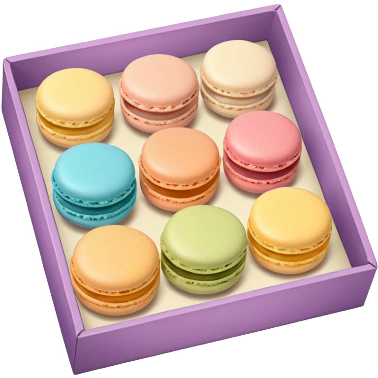 a box of single line of macaron



















 emoji