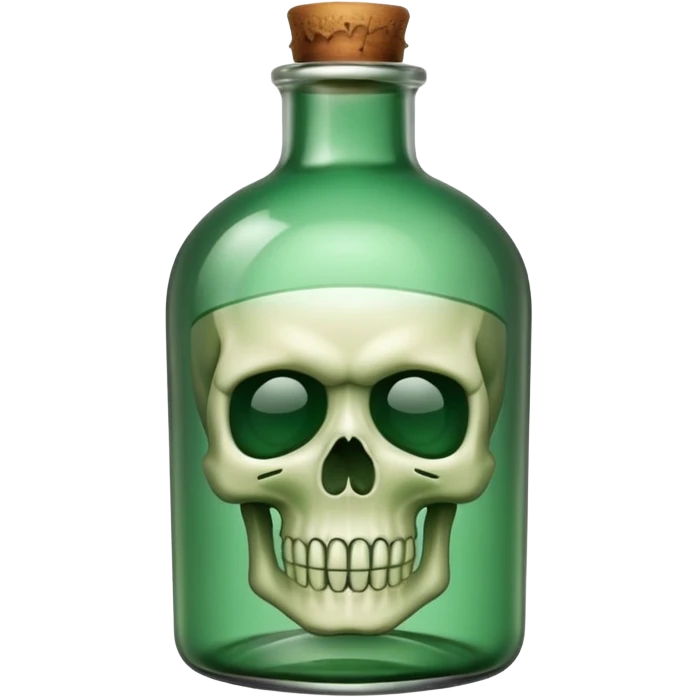 skull style green bottle emoji
