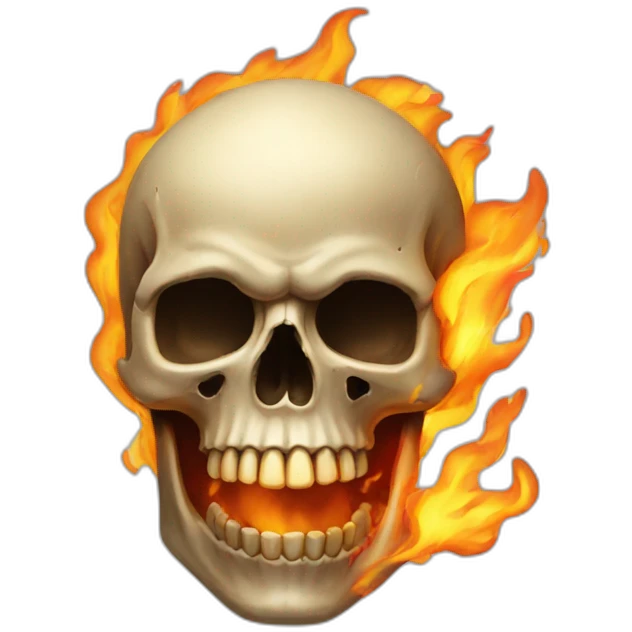Skull fire emoji