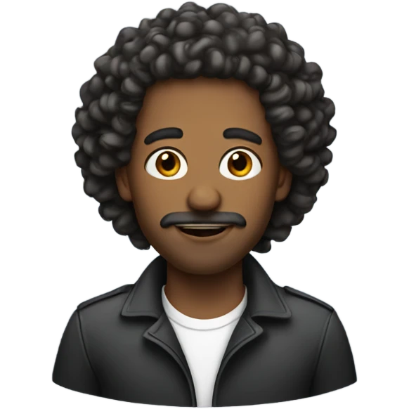 Man with curls emoji
