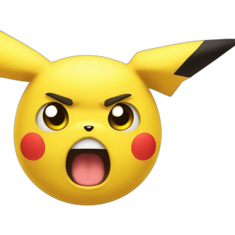 angry pikachu emoji