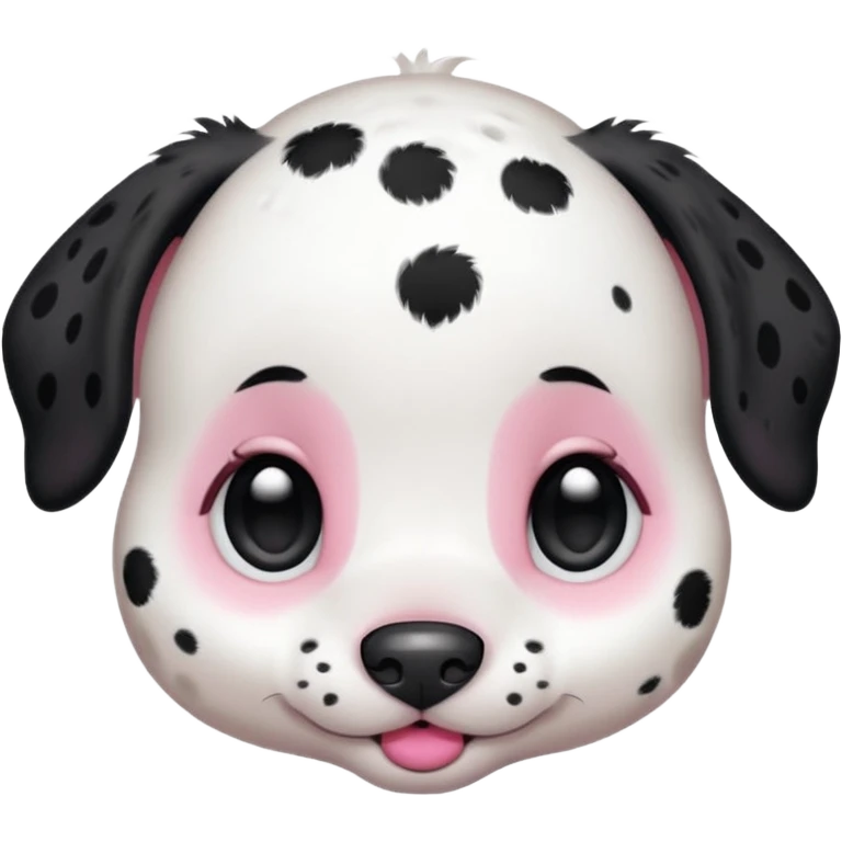 white baby Dalmatian only face emoji