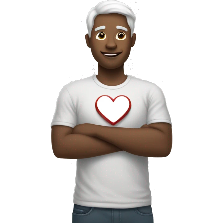 White heart in hand emoji