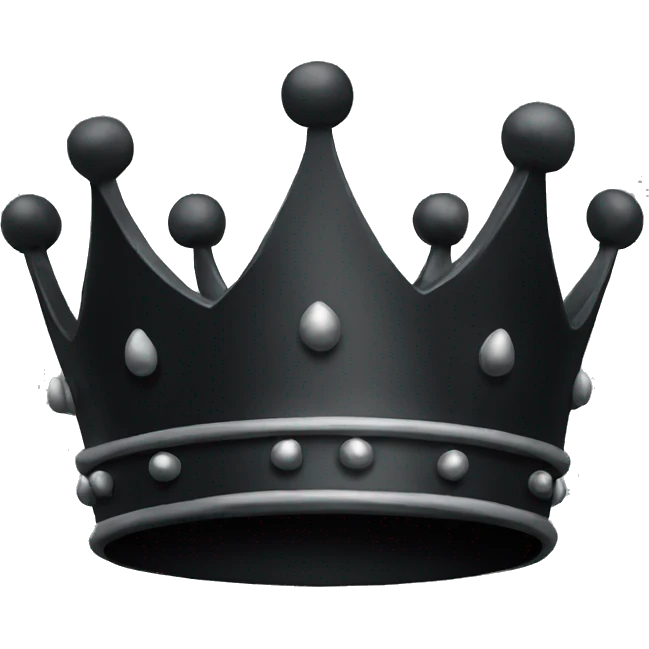 A crown thats dark black logo emoji