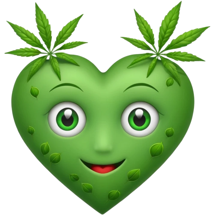 Weed heart eye emoji emoji