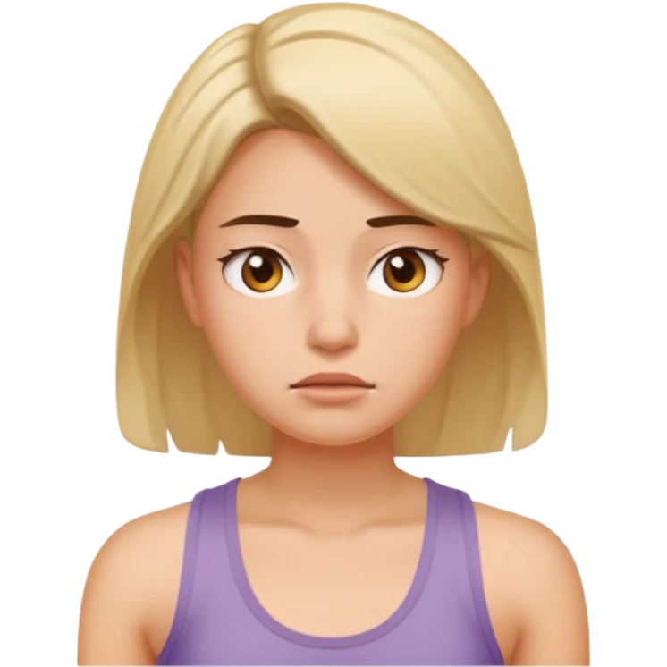 mulher com muito calor emoji