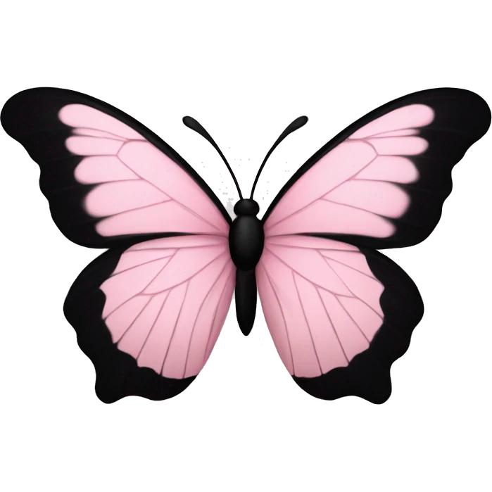 Pastel pink black butterfly emoji