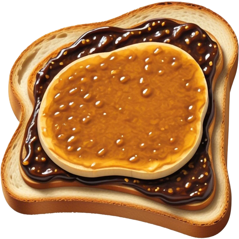 Vegemite on Toast Cinematic Realistic Vegemite on Toast Dish Emoji, depicted as a toasted slice of bread generously spread with Vegemite, rendered with warm textures and crisp details that capture its uniquely Australian flavor. emoji