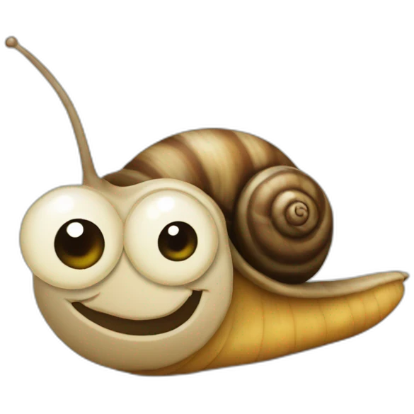 old snail with beard emoji