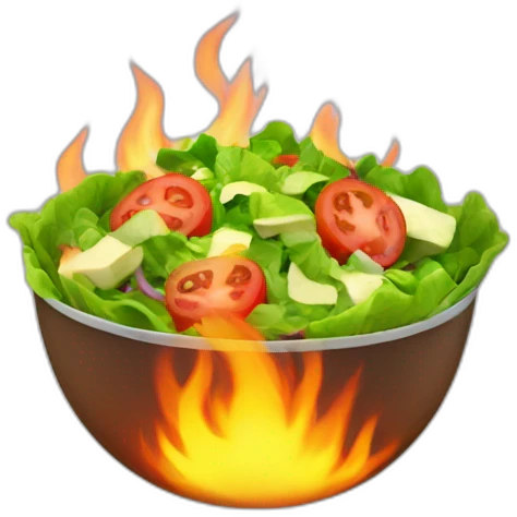 salad on fire emoji