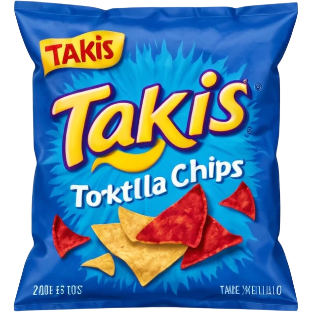 takis blue chips bag
 emoji