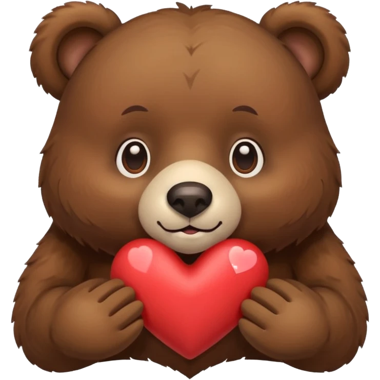 A bear with a heart emoji