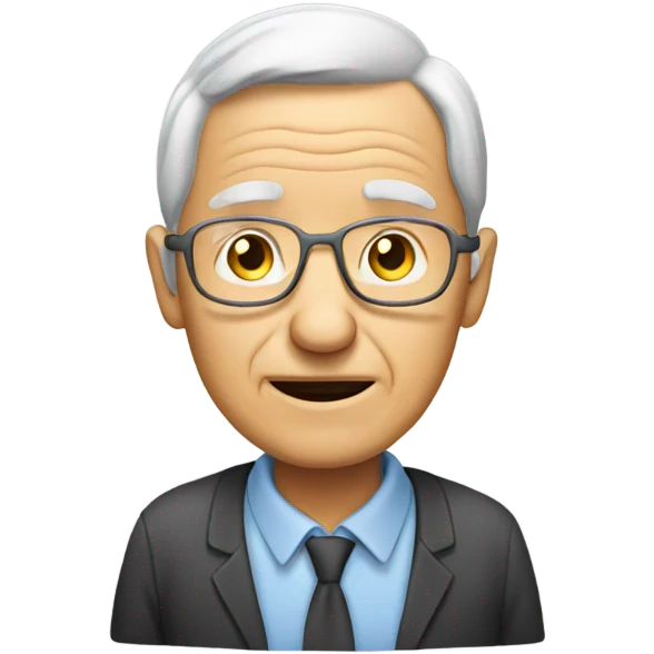 Old person typing  emoji