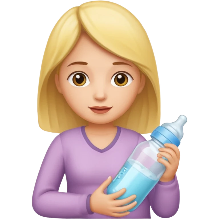 woman with baby bottle emoji
