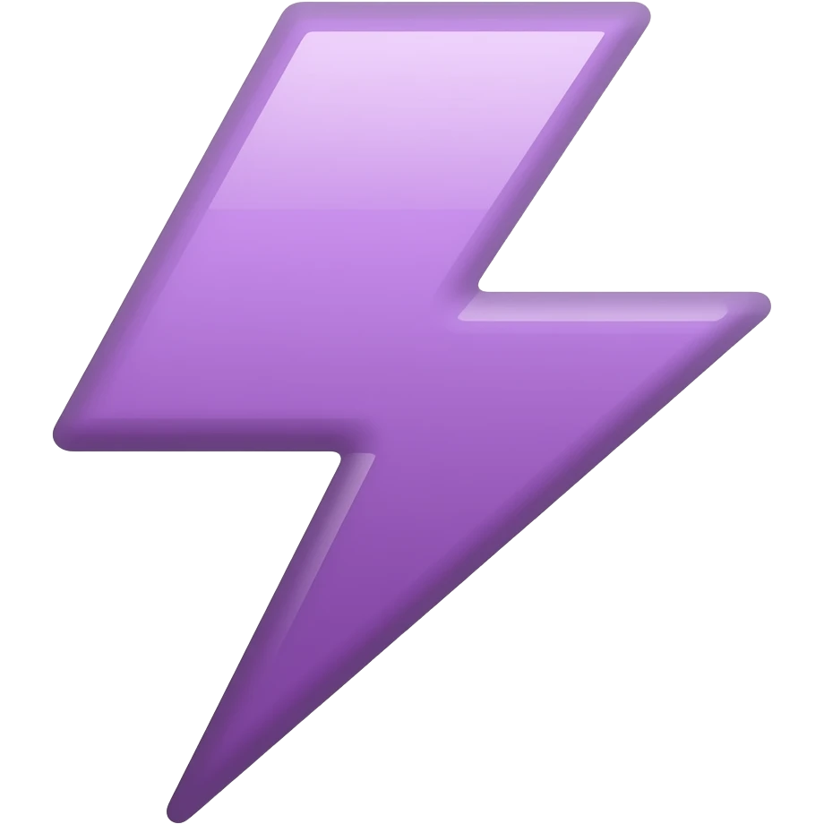 purple lightning emoji