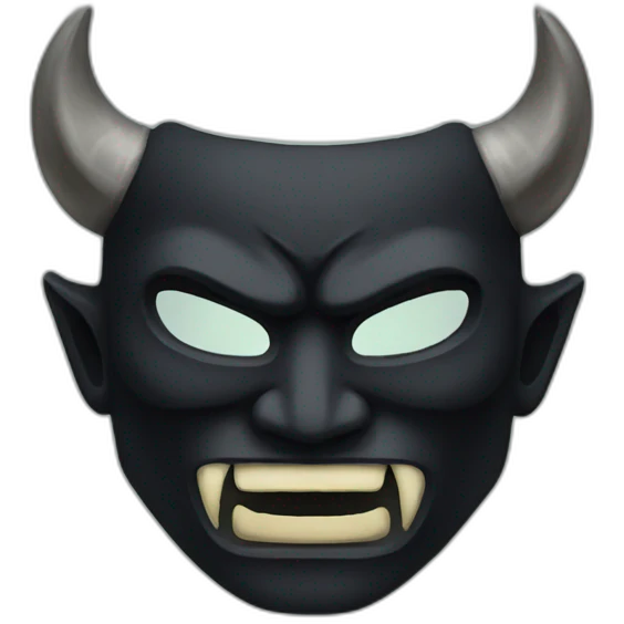 black Oni mask emoji