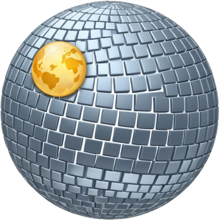 celestial disco ball moon emoji