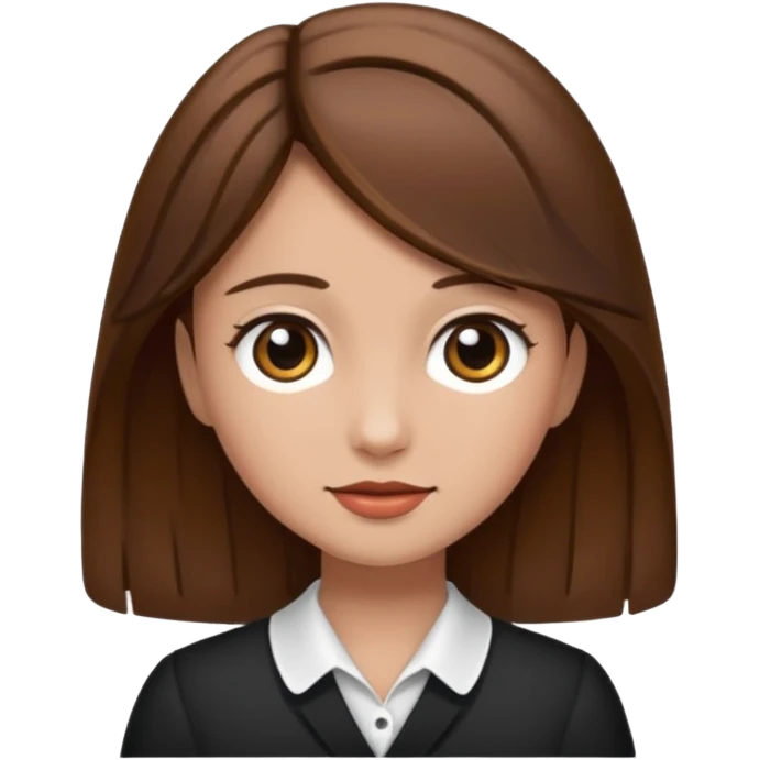fancy brown haired girl emoji