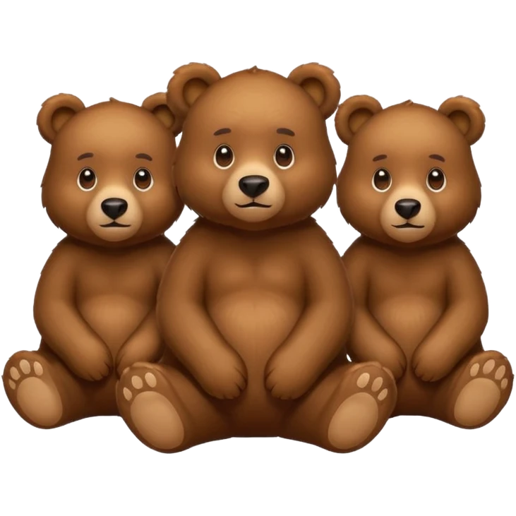 three bears emoji