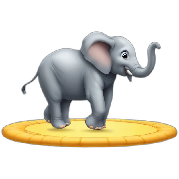 trampolin with elephant emoji